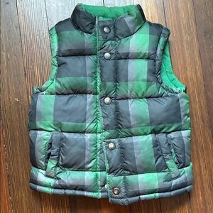 Gymboree Green and Black Kids Puffer Vest